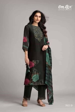 My Fashion Road Omtex Tassel Tales Exclusive Designer Silk Suit | 7821 – D