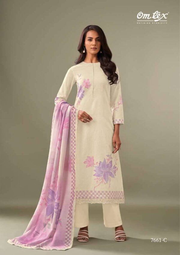 My Fashion Road Omtex Viviana Exclusive Cotton Jacquard Suit | 7661 – C