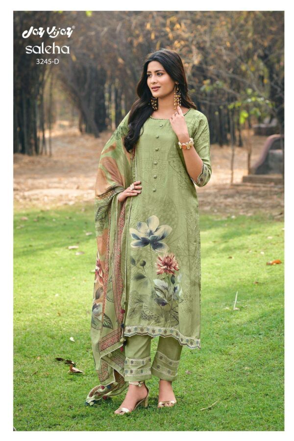 My Fashion Road Jay Vijay Saleha Exclusive Designer Silk Ladies Dress | 3245-D