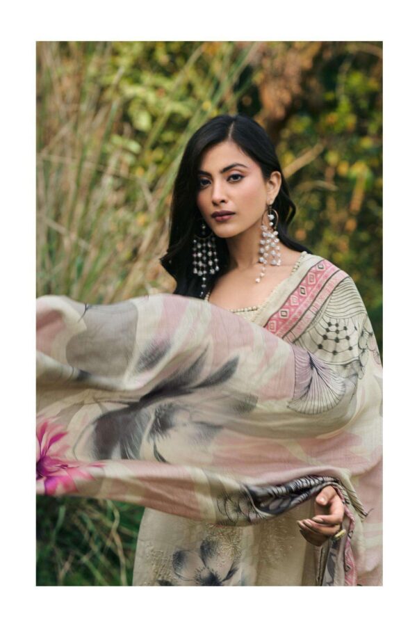 My Fashion Road Jay Vijay Saleha Exclusive Designer Silk Ladies Dress | 3245-C