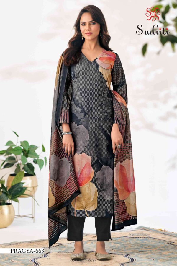 My Fashion Road Sudriti Pragya Pure Cotton Fancy Unstitch Ladies Suit | 663