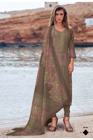 My Fashion Road Varsha Kamira Digital Printed Modal Satin Suit | KR-03