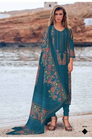 My Fashion Road Varsha Kamira Digital Printed Modal Satin Suit | KR-04