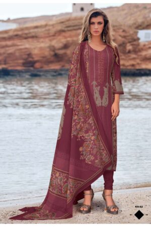 My Fashion Road Varsha Kamira Digital Printed Modal Satin Suit | KR-02
