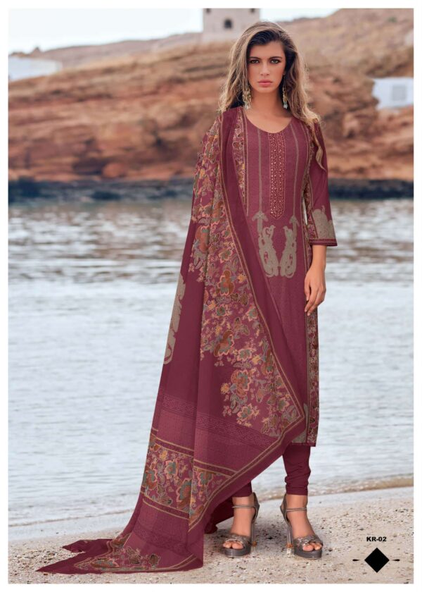 My Fashion Road Varsha Kamira Digital Printed Modal Satin Suit | KR-02