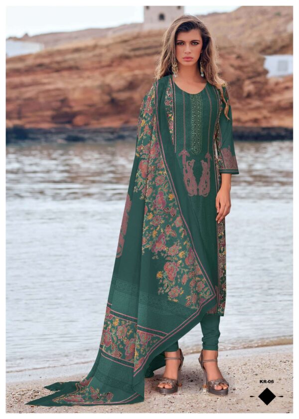 My Fashion Road Varsha Kamira Digital Printed Modal Satin Suit | KR-06