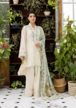 My Fashion Road Elaf Chikankari With Chiffon Latest Unstitched Collection 2025 EEC-1B Pearlista