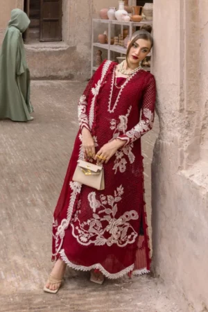 My Fashion Road Crimson Festive Unstitched Collection 2025 One True Love – D6A
