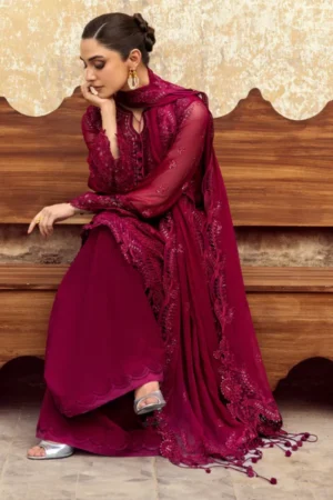 My Fashion Road Qalamkar Chiffon Unstitched Collection 2025 | WC-02