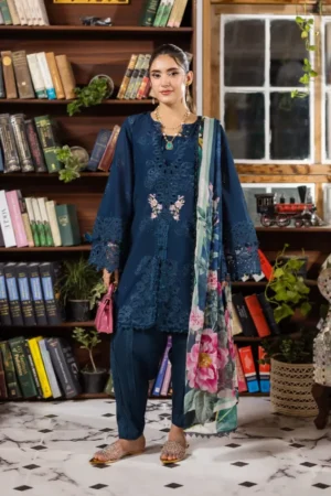 My Fashion Road Elaf Chikankari With Chiffon Latest Unstitched Collection 2025 EEC-4B Serenaire