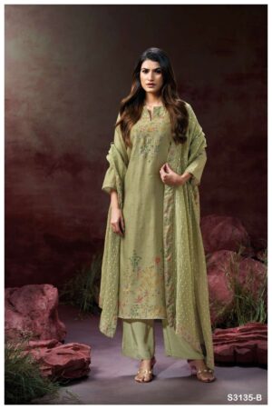 My Fashion Road Ganga Fashion Berkley Pure Bemberg Silk Exclusive Suit | S3135-B