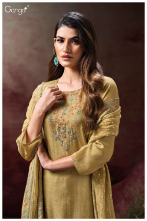 My Fashion Road Ganga Fashion Berkley Pure Bemberg Silk Exclusive Suit | S3135-C