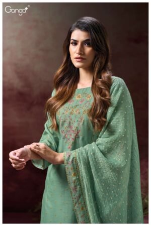My Fashion Road Ganga Fashion Berkley Pure Bemberg Silk Exclusive Suit | S3135-D