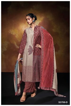 My Fashion Road Ganga Fashion Blythe Pure Bemberg Silk Latest Suit | S3706-D