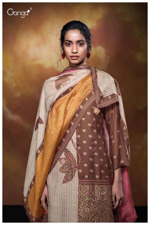 My Fashion Road Ganga Fashion Blythe Pure Bemberg Silk Latest Suit | S3706-B