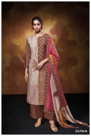 My Fashion Road Ganga Fashion Blythe Pure Bemberg Silk Latest Suit | S3706-B