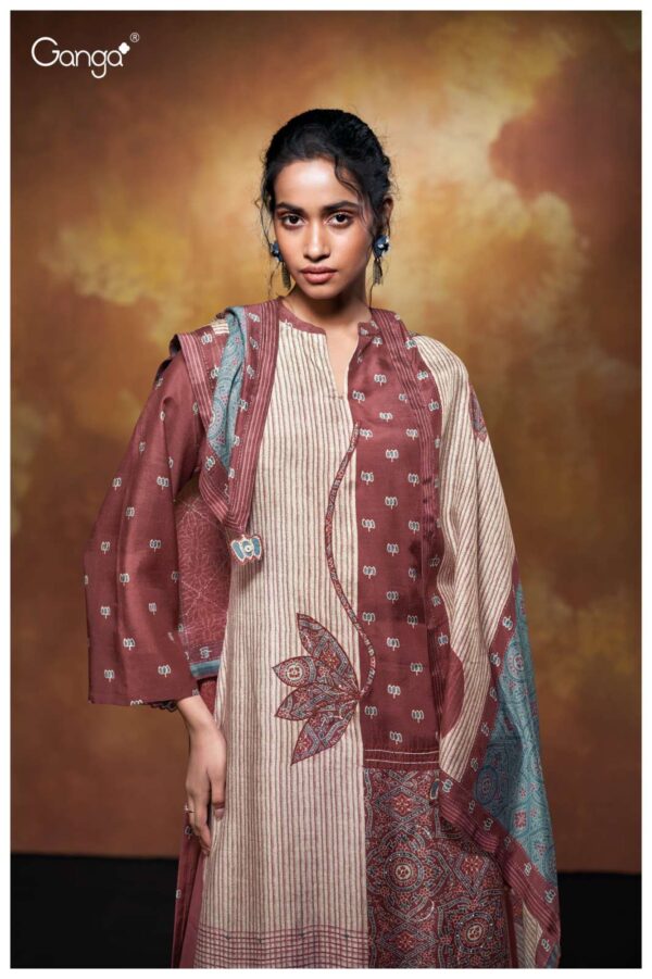 My Fashion Road Ganga Fashion Blythe Pure Bemberg Silk Latest Suit | S3706-D