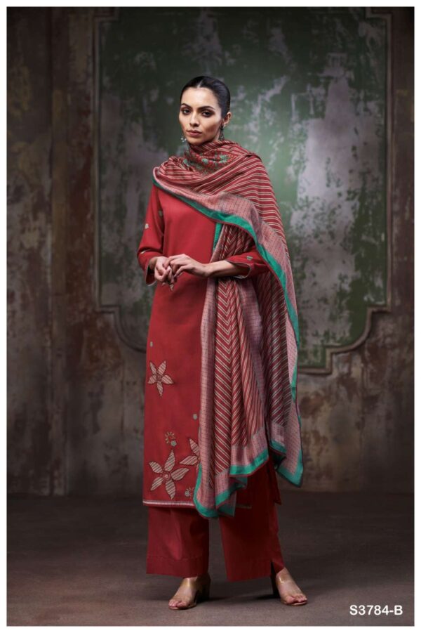 My Fashion Road Ganga Fashion Bryssia Cotton Satin Ladies Dress | S3784 – B
