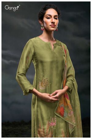 My Fashion Road Ganga Fashion Charaya Exclusive Designer Silk Suit | S3044-C