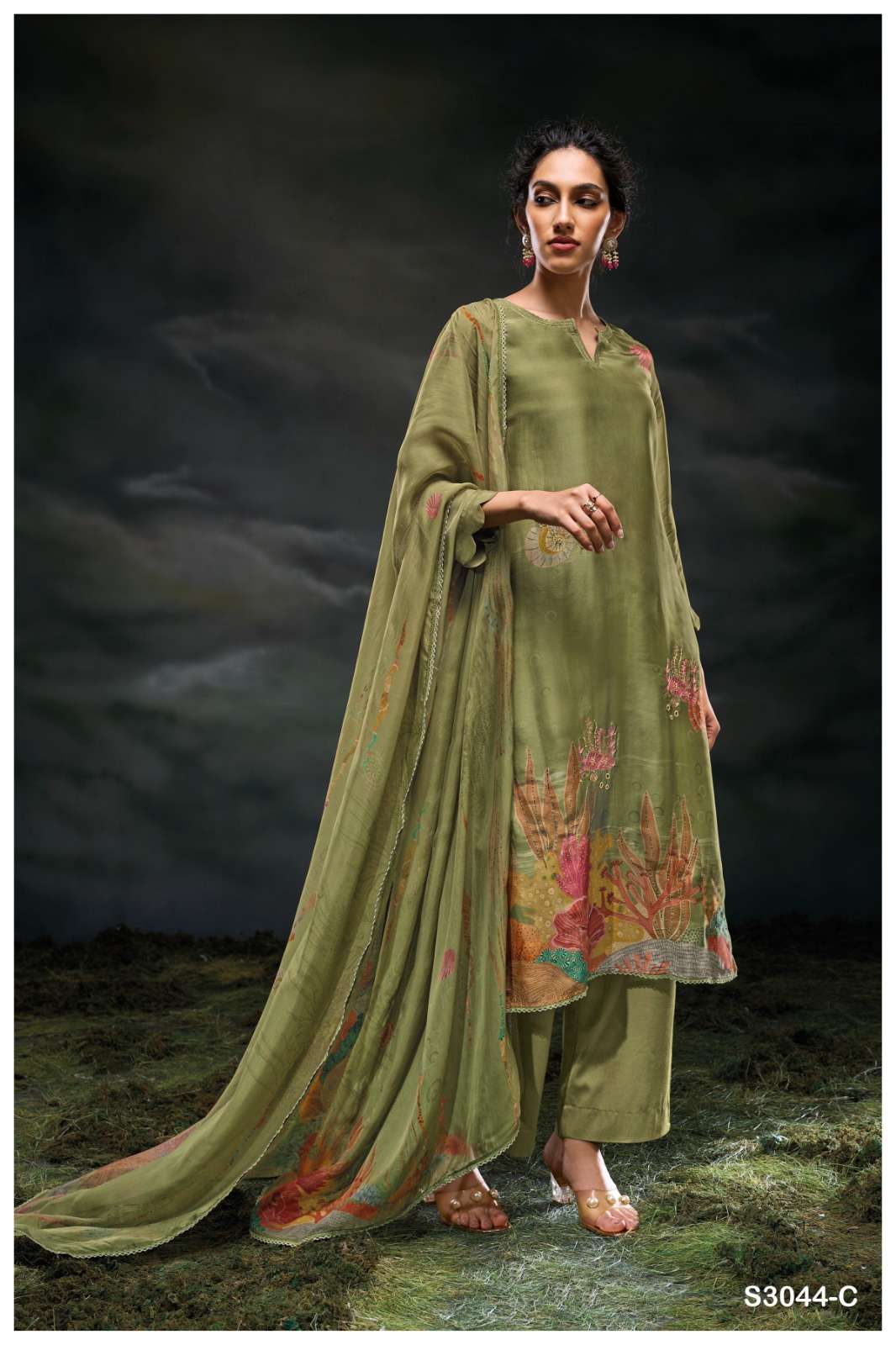 My Fashion Road Ganga Fashion Charaya Exclusive Designer Silk Suit | S3044-C My Fashion Road Ganga Fashion Charaya Exclusive Designer Silk Suit | S3044-C