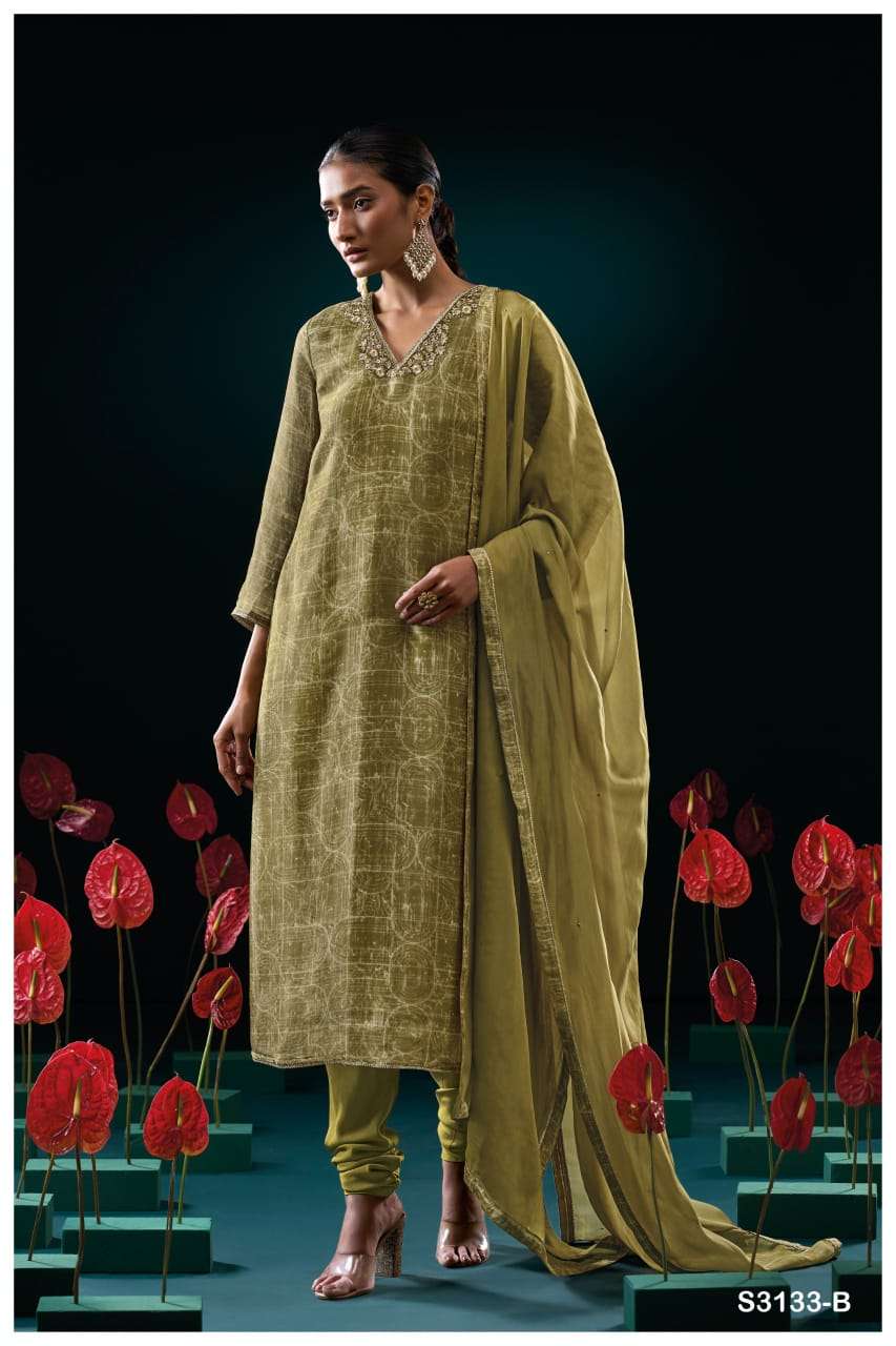 My Fashion Road Ganga Fashion Genie Pure Bemberg Silk Exclusive Suit | S3133 – B My Fashion Road Ganga Fashion Genie Pure Bemberg Silk Exclusive Suit | S3133 – B
