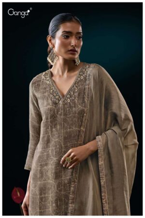 My Fashion Road Ganga Fashion Genie Pure Bemberg Silk Exclusive Suit | S3133 – A