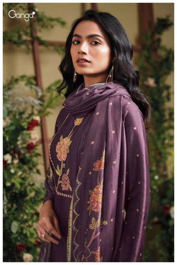 My Fashion Road Ganga Fashion Giva Designer Russian Silk Suit | S3810 – B