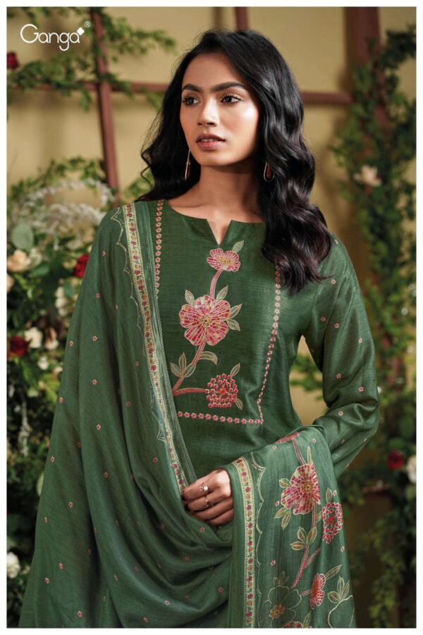 My Fashion Road Ganga Fashion Giva Designer Russian Silk Suit | S3810 – A