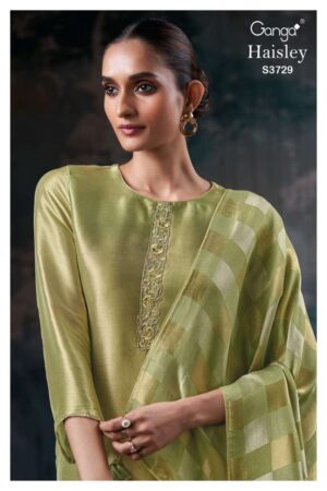 My Fashion Road Ganga Fashion Haisley Designer Silk Jacquard Latest Suit | S3729-B