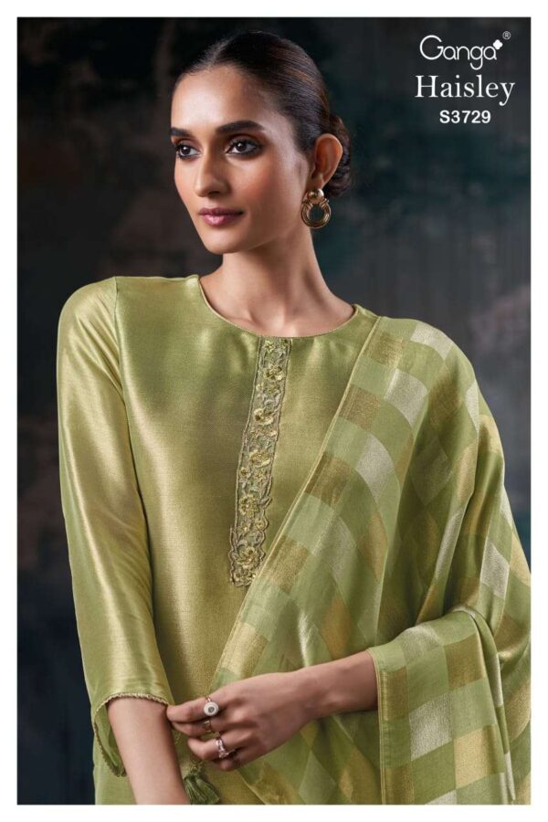 My Fashion Road Ganga Fashion Haisley Designer Silk Jacquard Latest Suit | S3729-B