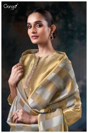 My Fashion Road Ganga Fashion Haisley Designer Silk Jacquard Latest Suit | S3729-A