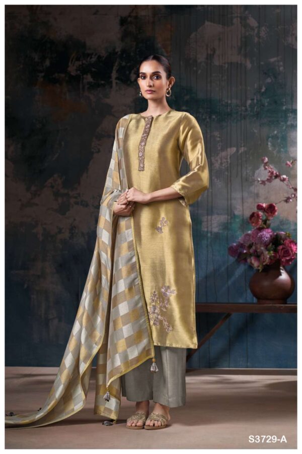 My Fashion Road Ganga Fashion Haisley Designer Silk Jacquard Latest Suit | S3729-A