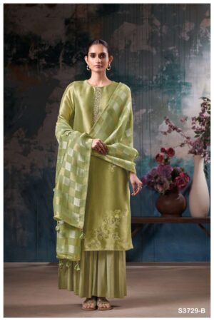 My Fashion Road Ganga Fashion Haisley Designer Silk Jacquard Latest Suit | S3729-B