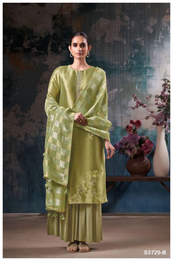 My Fashion Road Ganga Fashion Haisley Designer Silk Jacquard Latest Suit | S3729-B