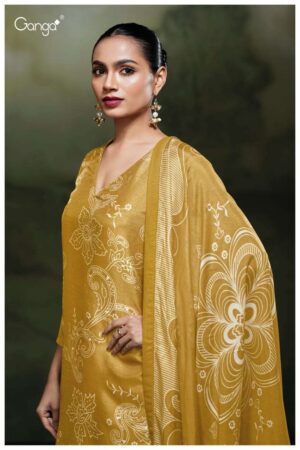 My Fashion Road Ganga Fashion Hudaifa Premium Style Russian Silk Suit | S3860-A