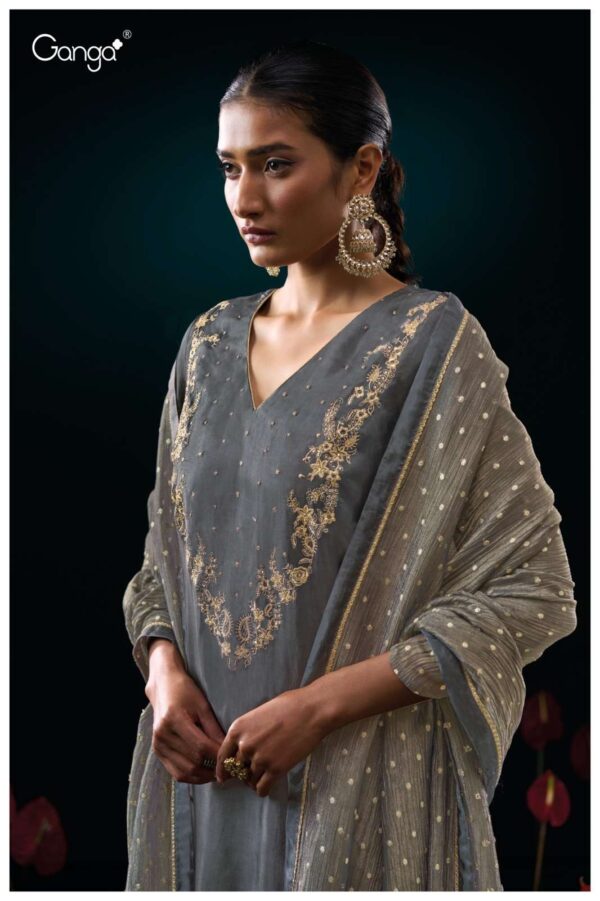 My Fashion Road Ganga Fashion Lillias Partywear Style Designer Silk Suit | S3169 – C