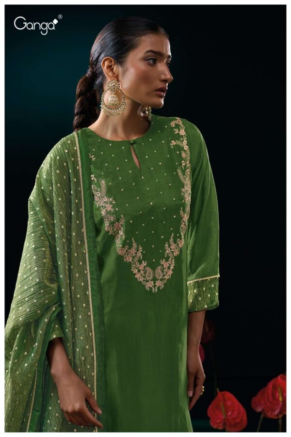 My Fashion Road Ganga Fashion Lillias Partywear Style Designer Silk Suit | S3169 – A