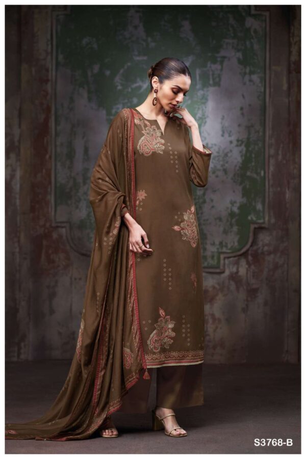 My Fashion Road Ganga Fashion Lulia Fancy Cotton Satin Ladies Dress | S3768 – B