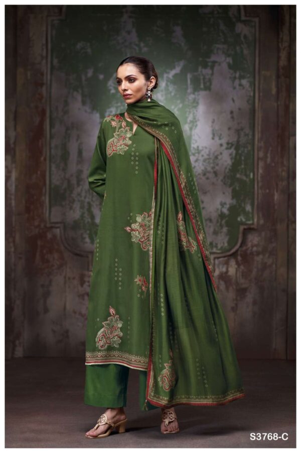 My Fashion Road Ganga Fashion Lulia Fancy Cotton Satin Ladies Dress | S3768 – C