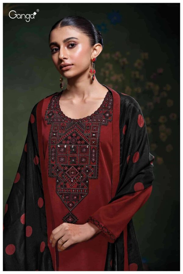 My Fashion Road Ganga Fashion Meadow Fancy Cotton Satin Salwar Suit | S3764-A