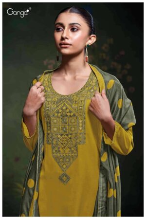 My Fashion Road Ganga Fashion Meadow Fancy Cotton Satin Salwar Suit | S3764-D