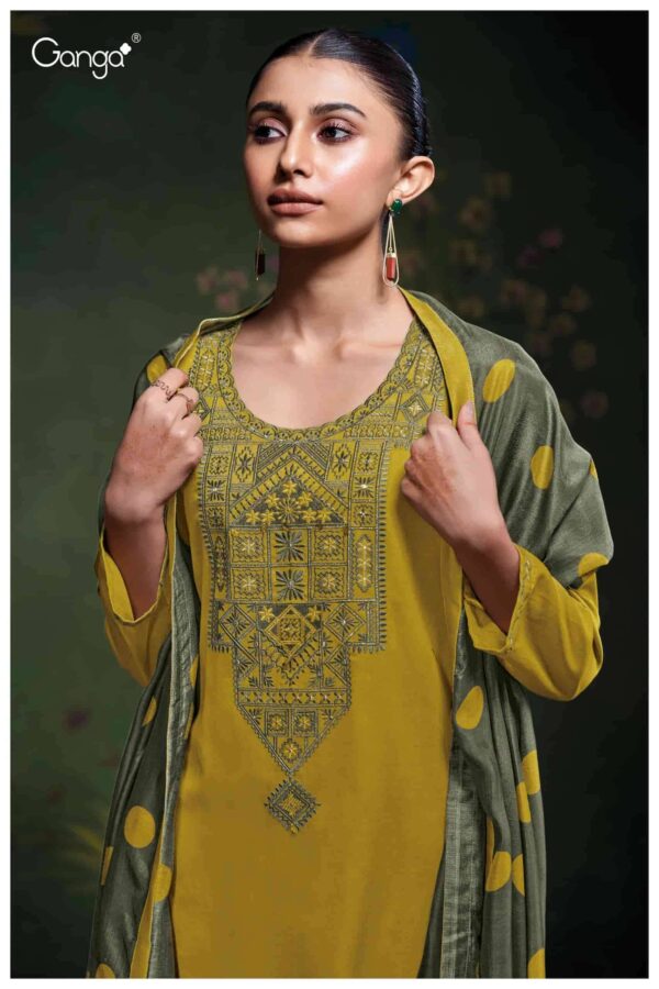 My Fashion Road Ganga Fashion Meadow Fancy Cotton Satin Salwar Suit | S3764-D