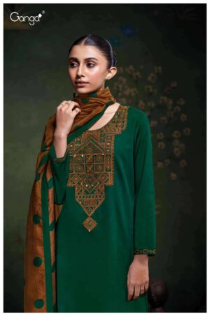 My Fashion Road Ganga Fashion Meadow Fancy Cotton Satin Salwar Suit | S3764-C