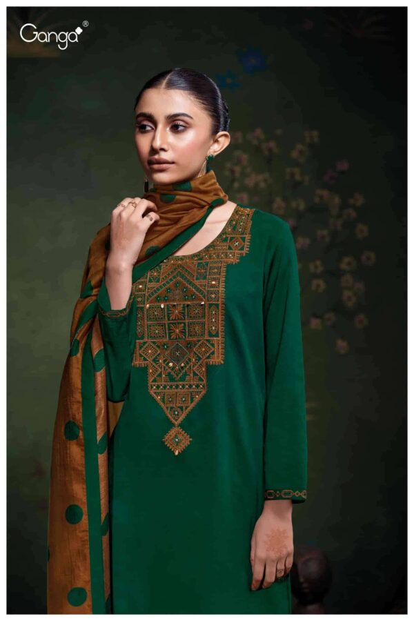 My Fashion Road Ganga Fashion Meadow Fancy Cotton Satin Salwar Suit | S3764-C