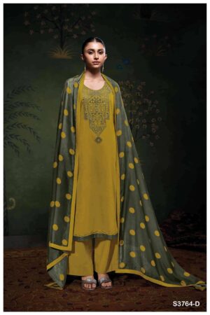 My Fashion Road Ganga Fashion Meadow Fancy Cotton Satin Salwar Suit | S3764-D