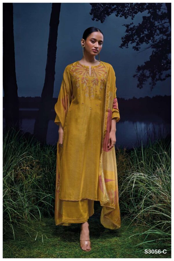 My Fashion Road Ganga Fashion Milena Pure Bemberg Silk Premium Designs Suit | S3056-C