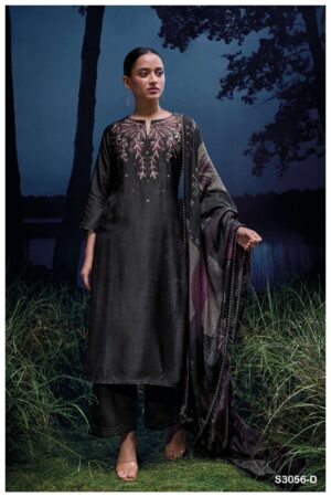 My Fashion Road Ganga Fashion Milena Pure Bemberg Silk Premium Designs Suit | S3056-D