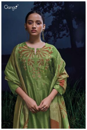 My Fashion Road Ganga Fashion Milena Pure Bemberg Silk Premium Designs Suit | S3056-A