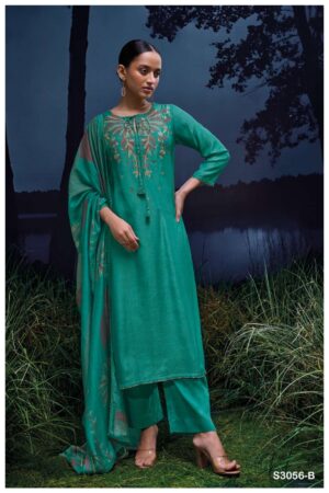 My Fashion Road Ganga Fashion Milena Pure Bemberg Silk Premium Designs Suit | S3056-B