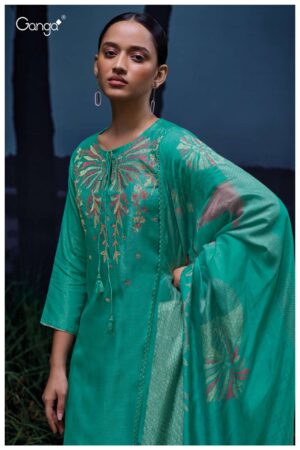 My Fashion Road Ganga Fashion Milena Pure Bemberg Silk Premium Designs Suit | S3056-B